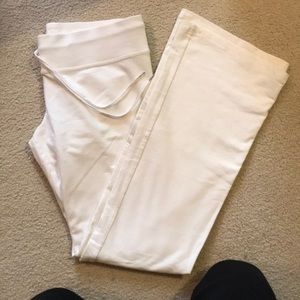 Express White Sweat Pants (med). Straight leg.